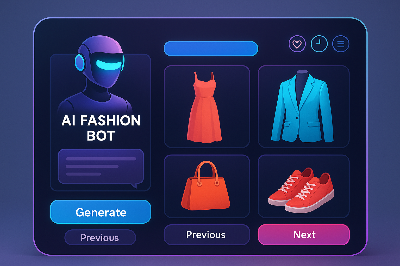 AI Fashion Bot Interface in Action