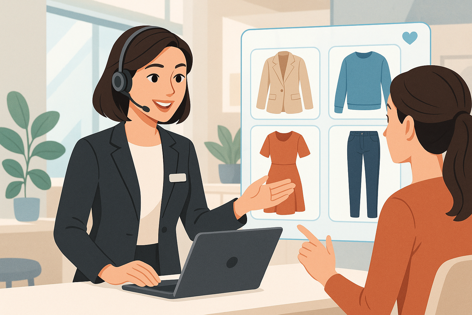 Virtual Stylist Assisting a User