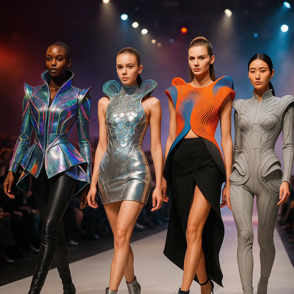 Fashion show with AI-generated designs