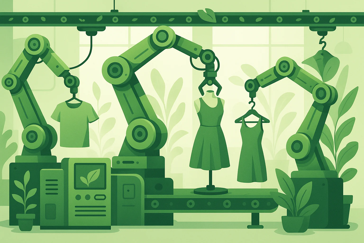 Sustainable AI-driven fashion production line