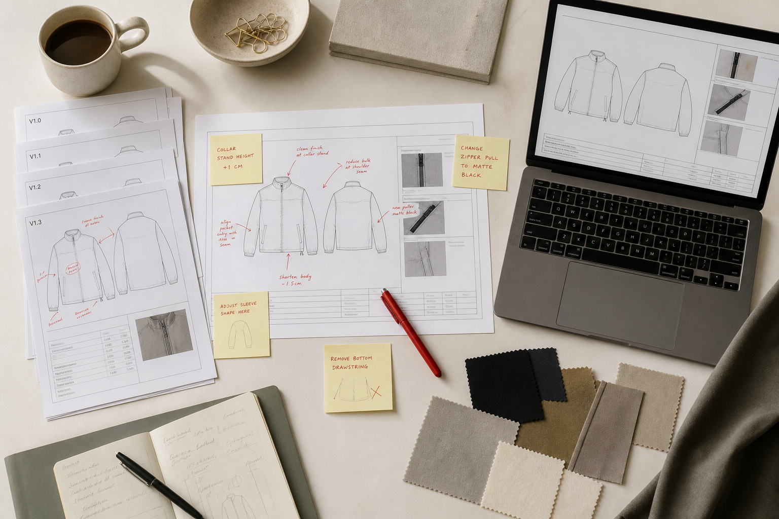Most tech packs go through 3 to 5 revision rounds before production. AI workflow software cuts the loop to 1 or 2 rounds. Here is what drives revisions.