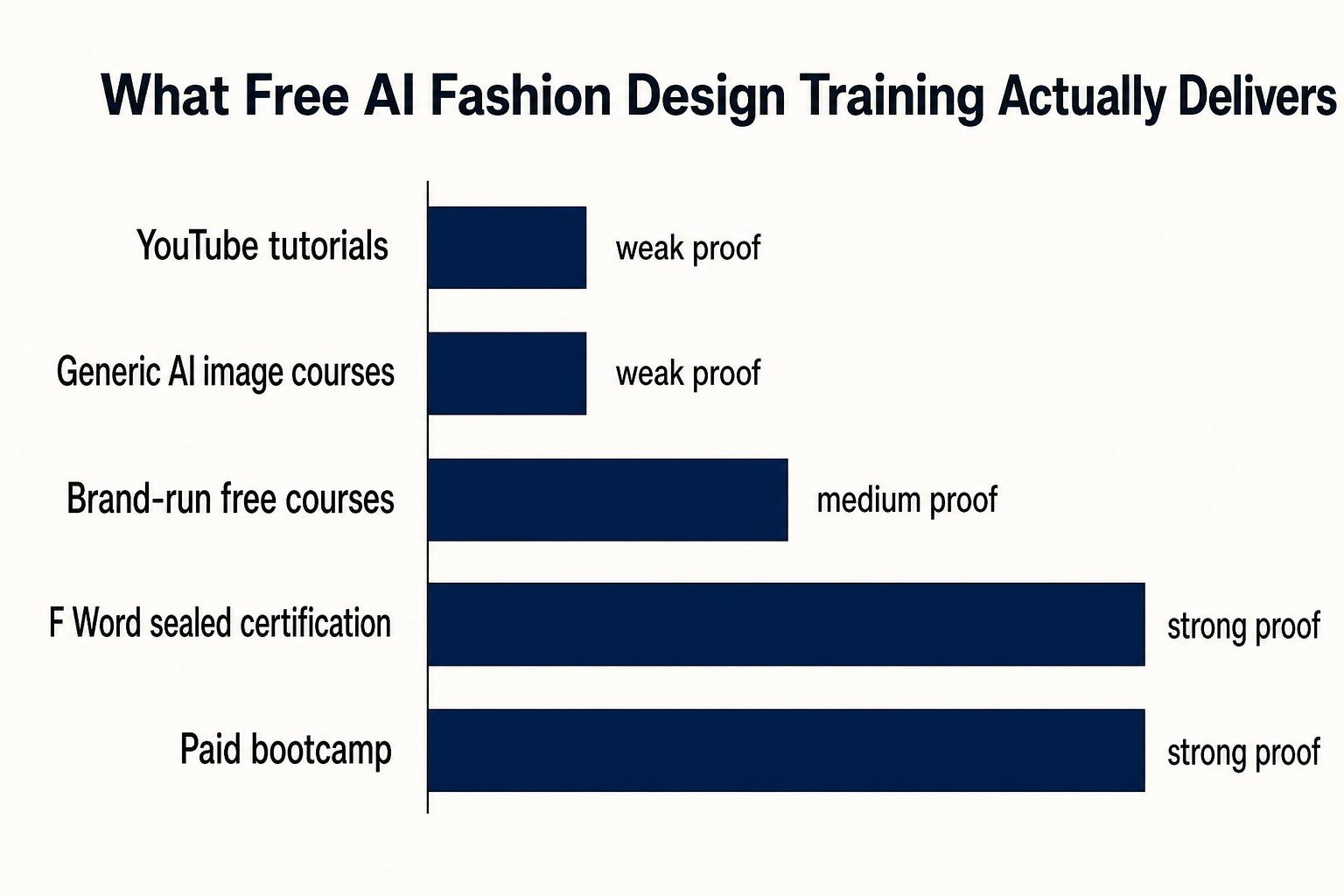 Free AI Fashion Design Training That Ends in a Sealed Certificate (2026) comparison figure