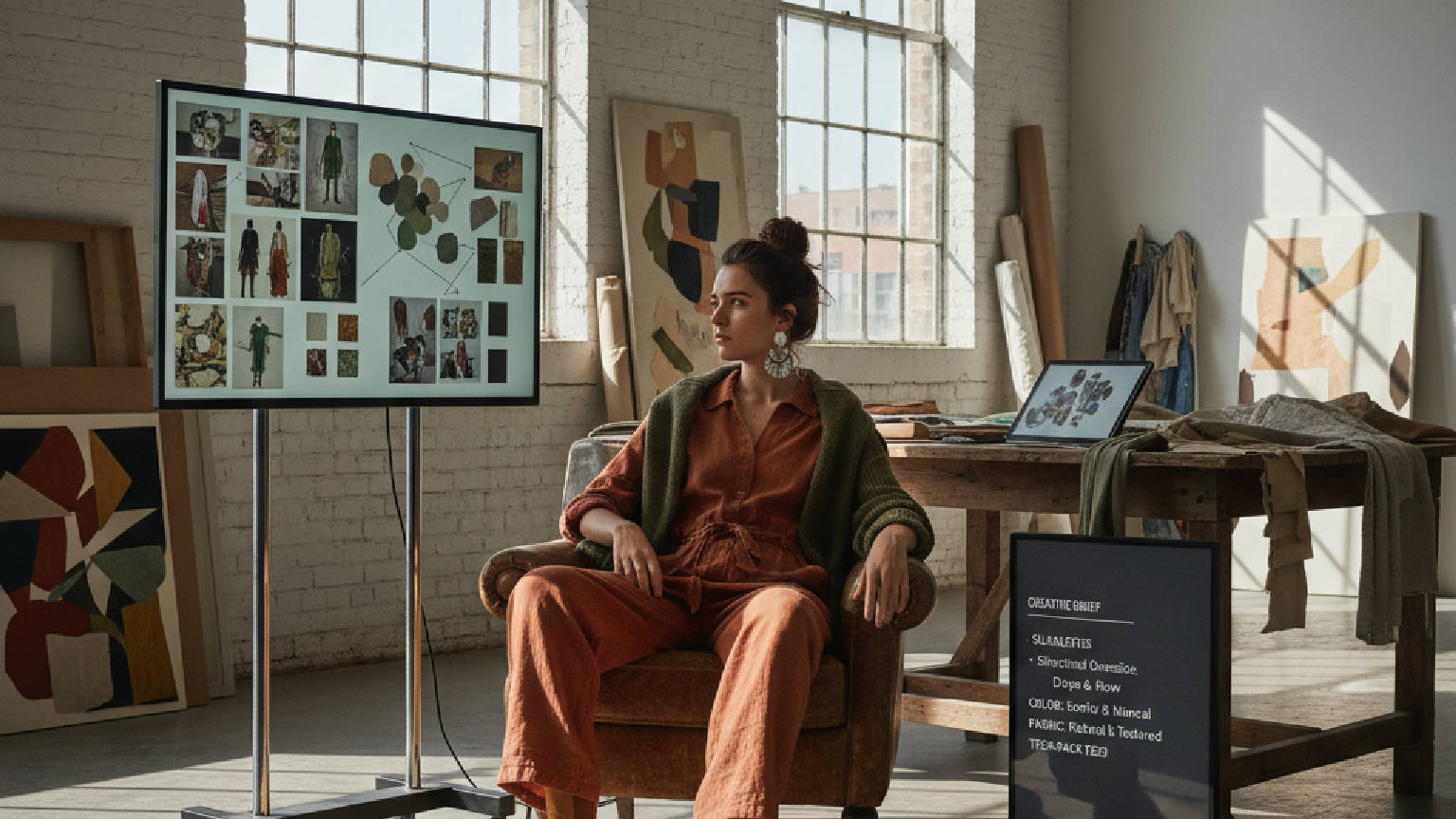 Editorial cover illustrating how does ai help creative directors build moodboards