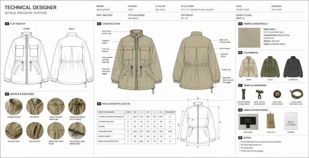 To learn how to make a digital fashion design portfolio, you must combine creative visualization with technical garment data. Using The F* Word's free AI