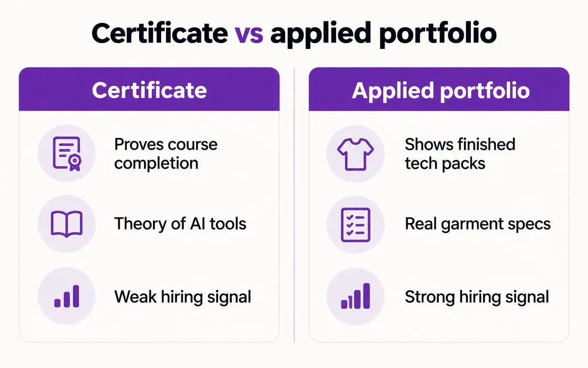 Certifications and applied portfolios: why finished tech packs signal more to hiring teams than a certificate