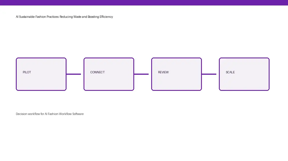 AI Fashion Workflow Software workflow from input through approval and handoff