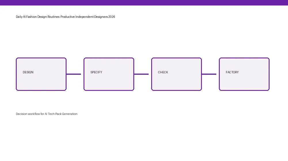 AI Tech Pack Generation workflow from input through approval and handoff