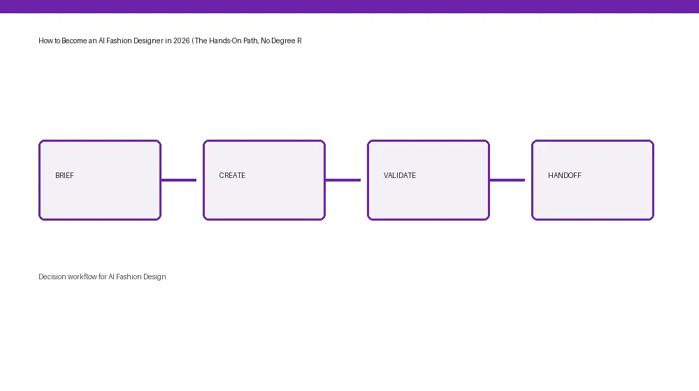 AI Fashion Design workflow from input through approval and handoff