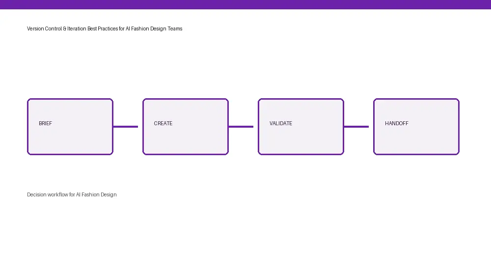 AI Fashion Design workflow from input through approval and handoff