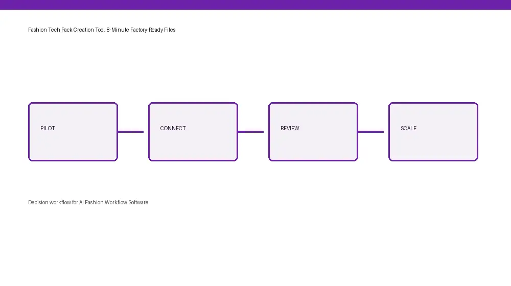 AI Fashion Workflow Software workflow from input through approval and handoff