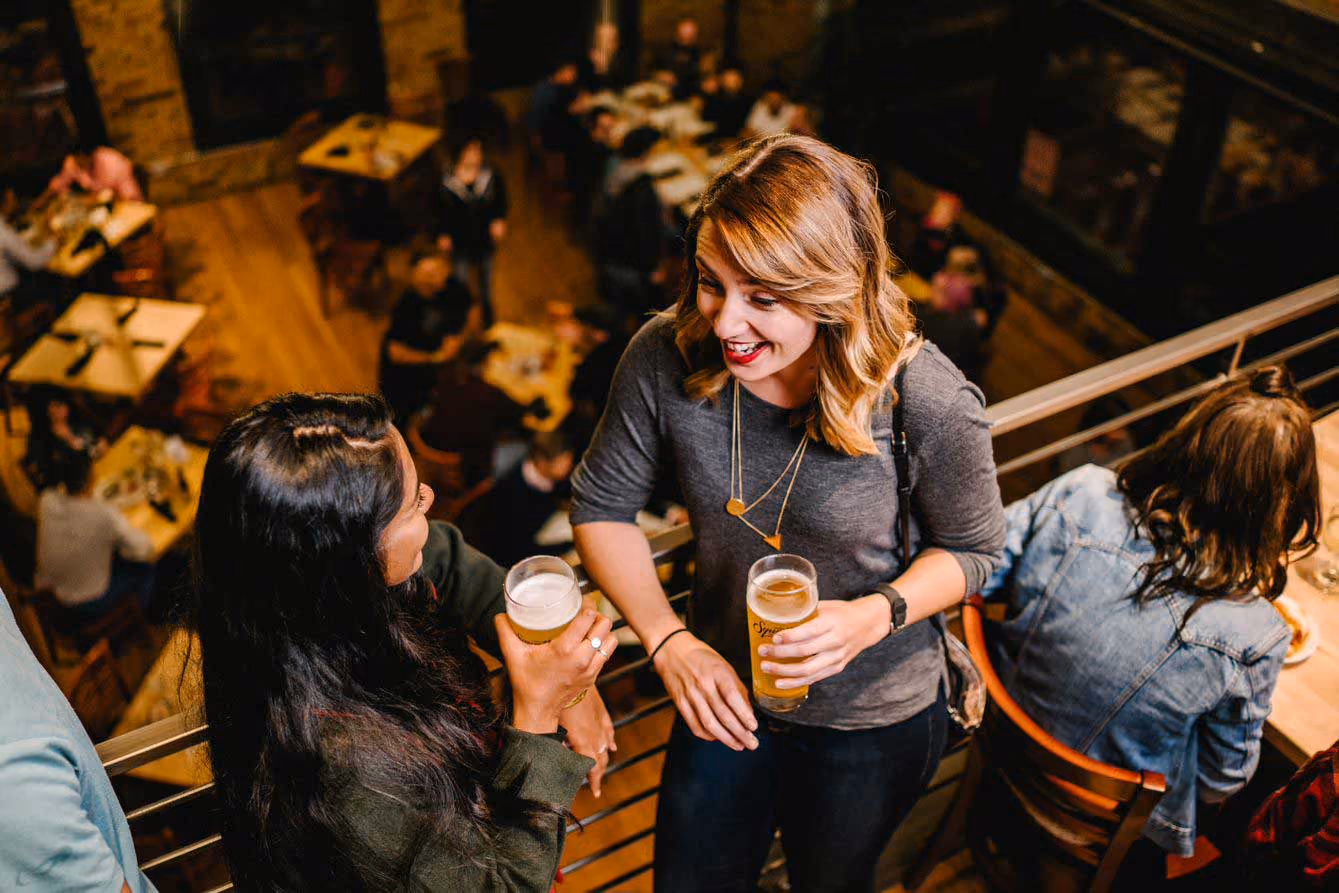 People at an event hosted by Squatters Pubs