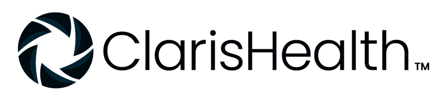 ClarisHealth logo with circular segmented design to the left of the company name.