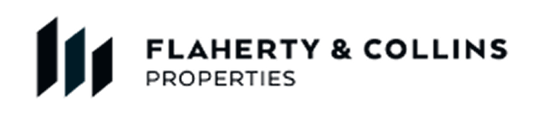 Flaherty & Collins Properties company logo with three vertical bars to the left.
