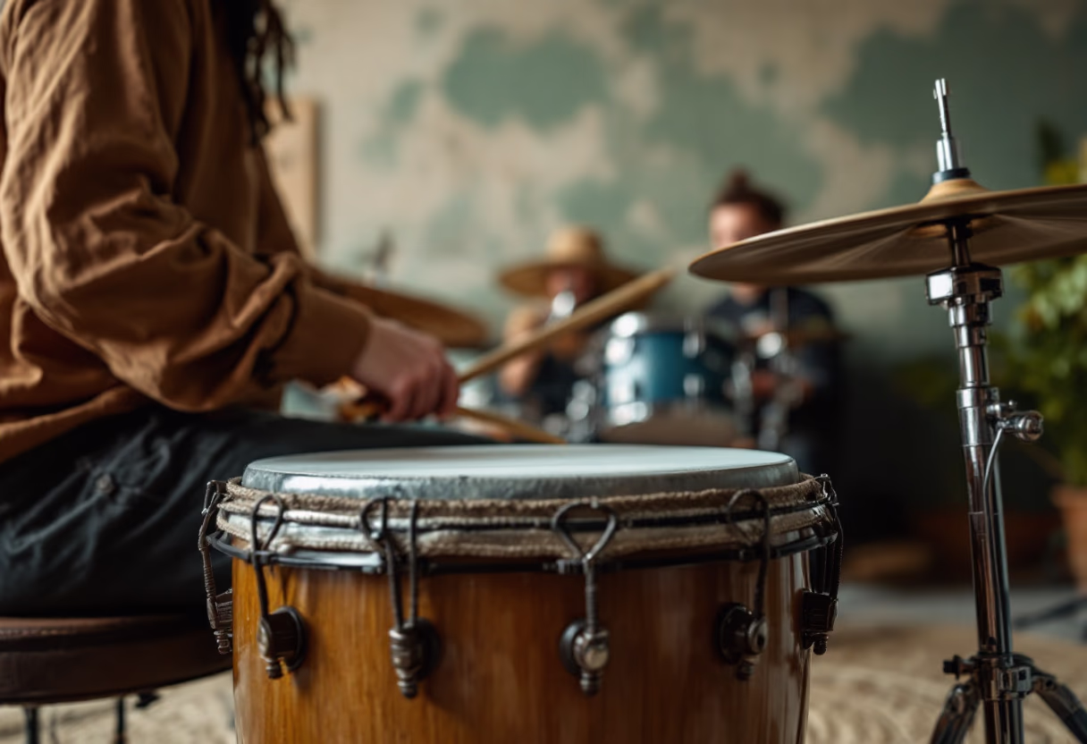 image of band rehearsing