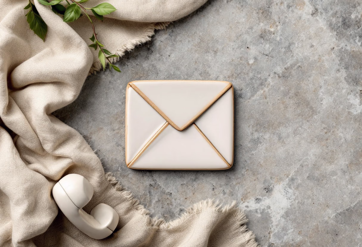 telephone and email sign for social media and communication