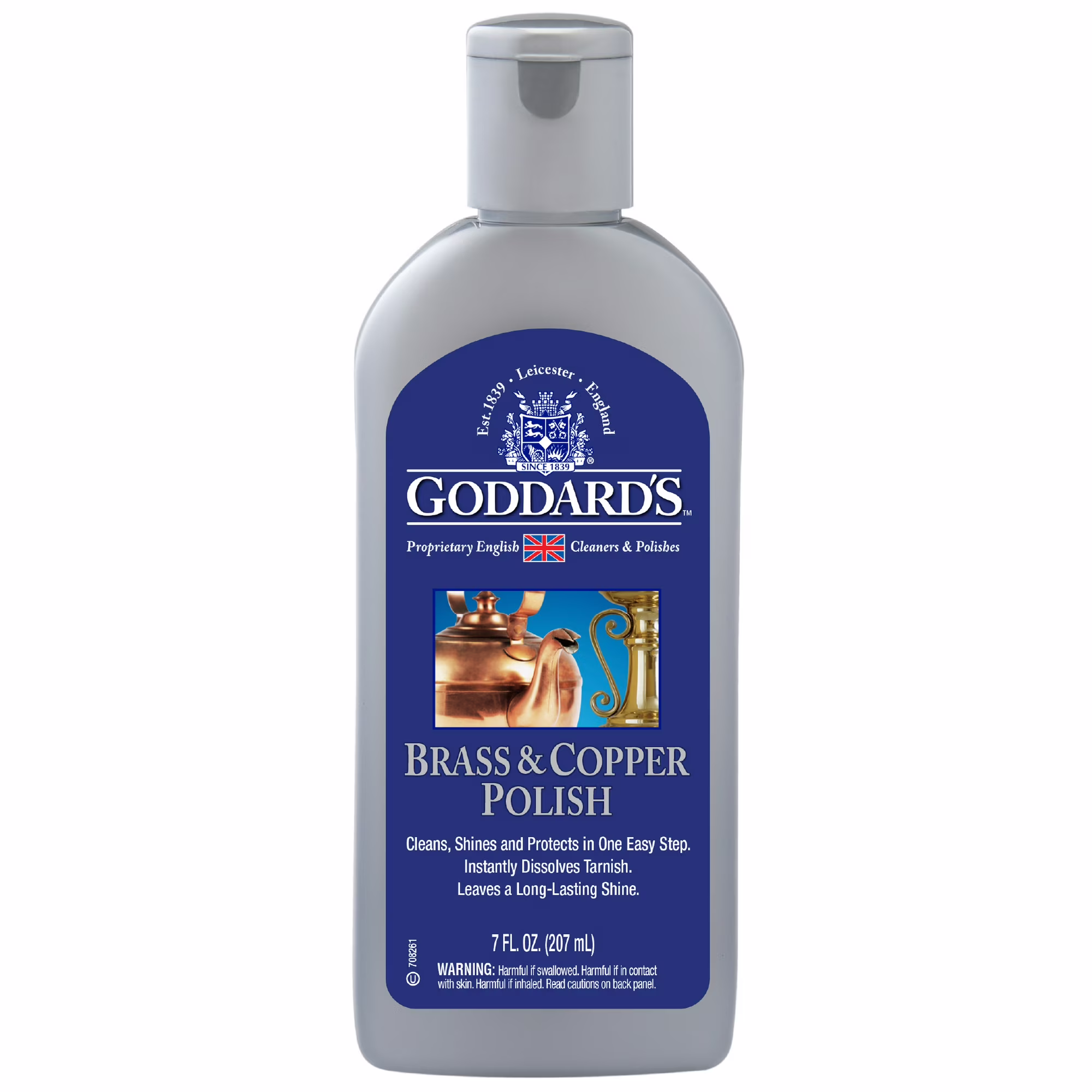 Goddard’s brass and copper polish bottle for cleaning and removing tarnish from metal