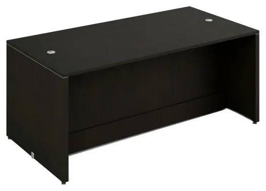 72-inch rectangular espresso laminate executive desk with clean, minimalist design