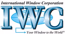 International Window Corporation logo with large blue letters IWC and tagline Your Window to the World.