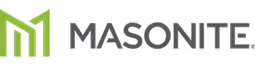 Masonite company logo with stylized green M icon followed by the word Masonite in gray text.