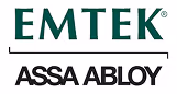 EMTEK and ASSA ABLOY company logo.