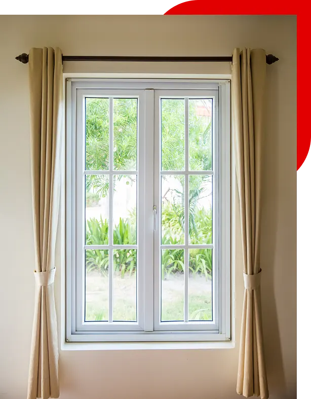 Natural light through custom wood windows in an Arcadia home