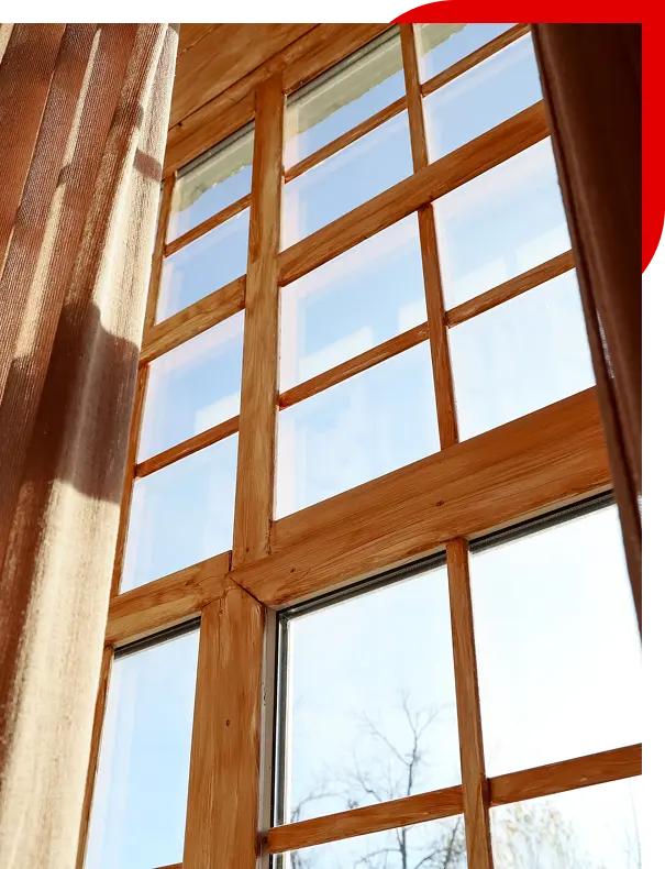 Custom wood window details for contractor project in Arcadia