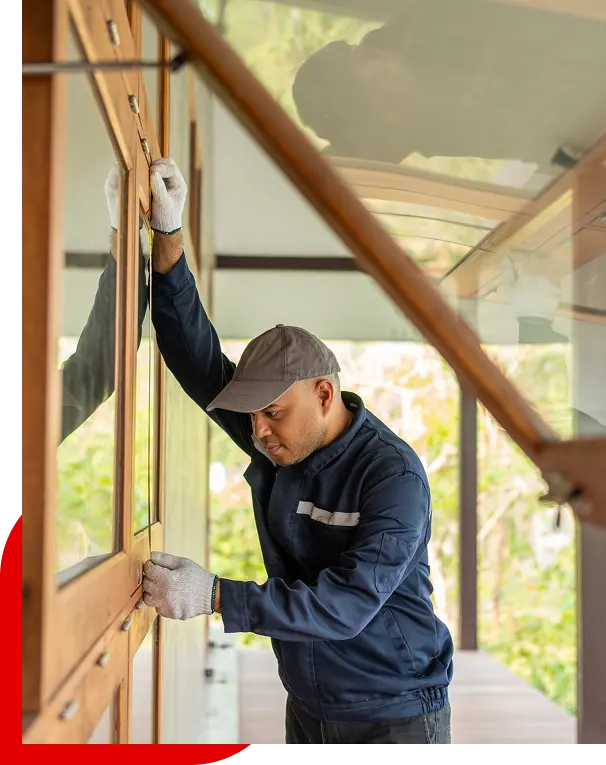 Commercial wood windows installed for a project in Arcadia, CA