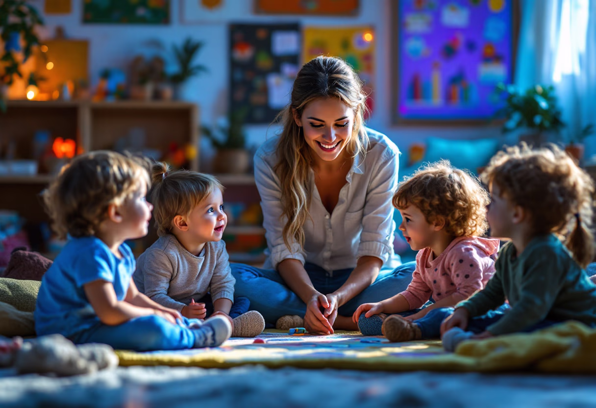 image of students during learning sessions (for a preschools & daycare)