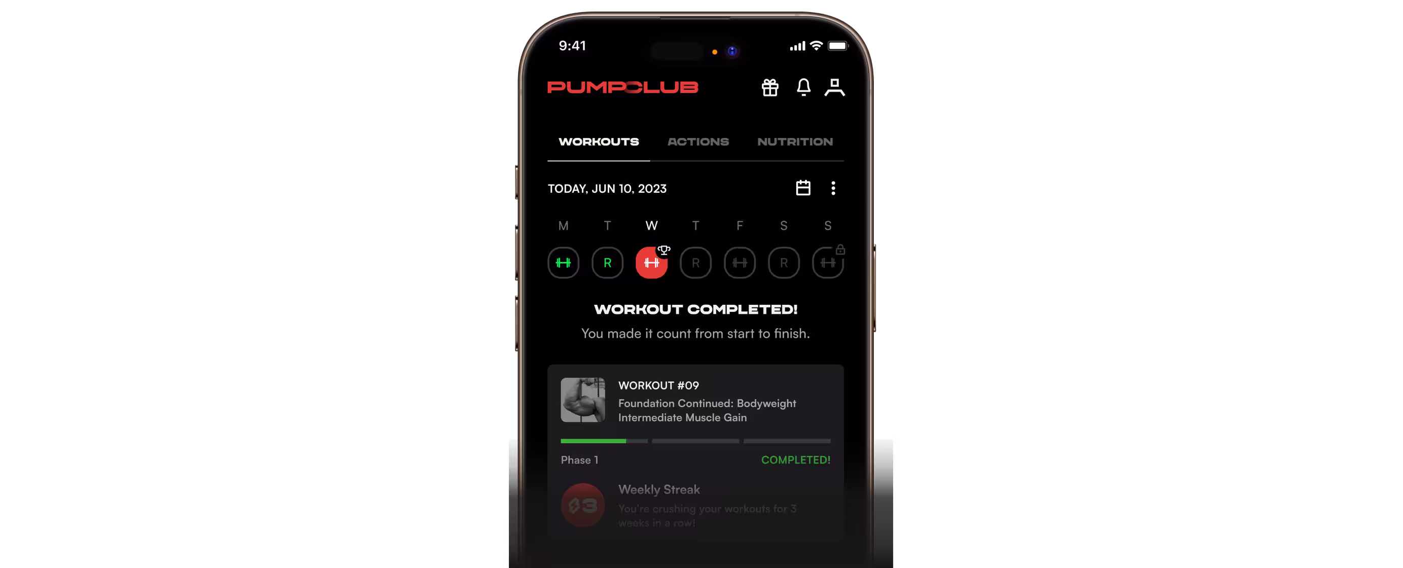 Pump Club App screenshot
