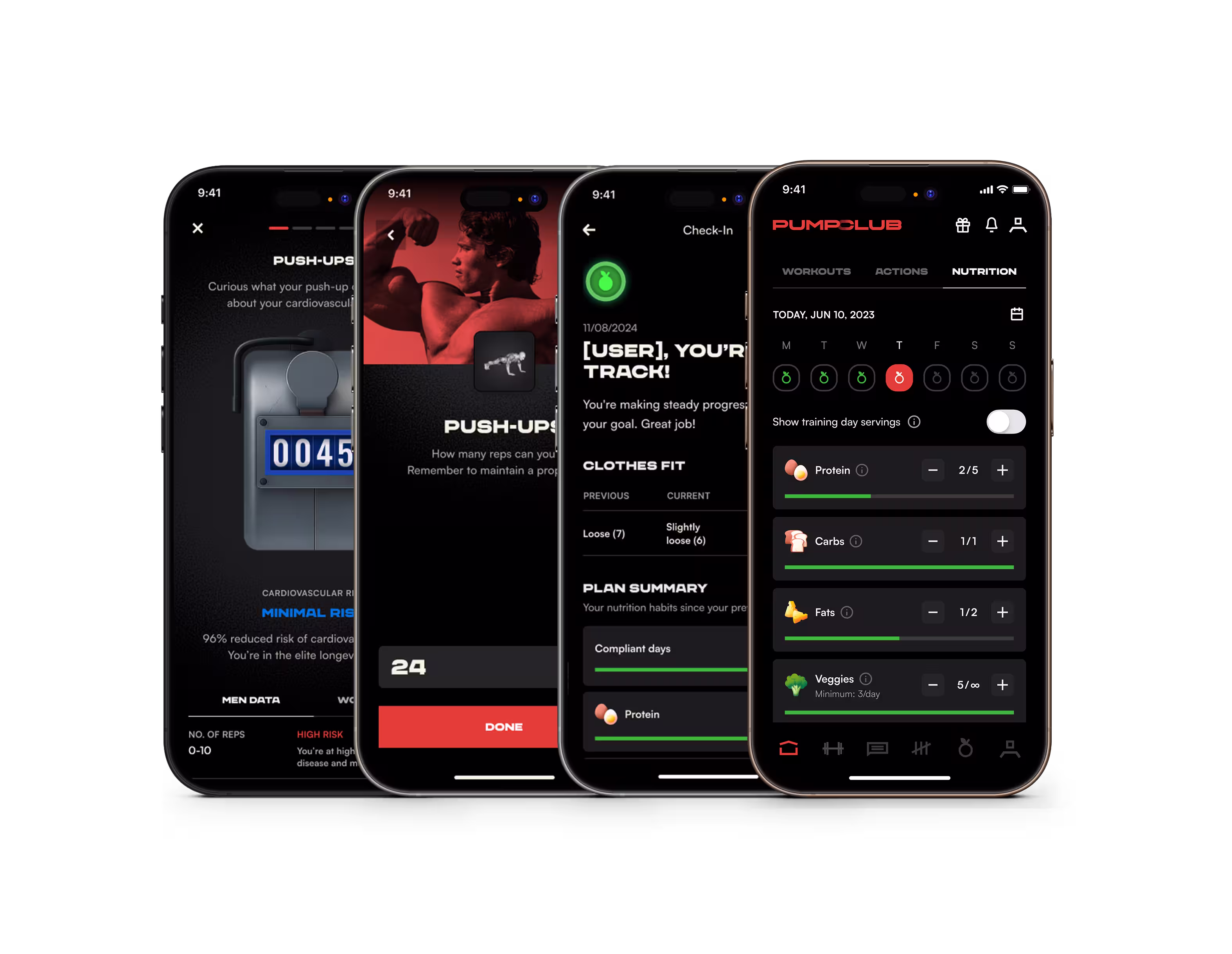 Pump Club App screenshots