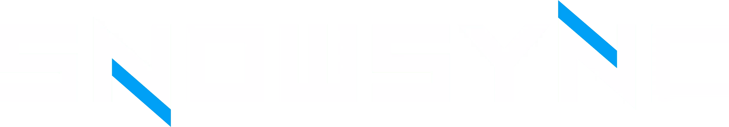 Snowsync logo in blue and white.
