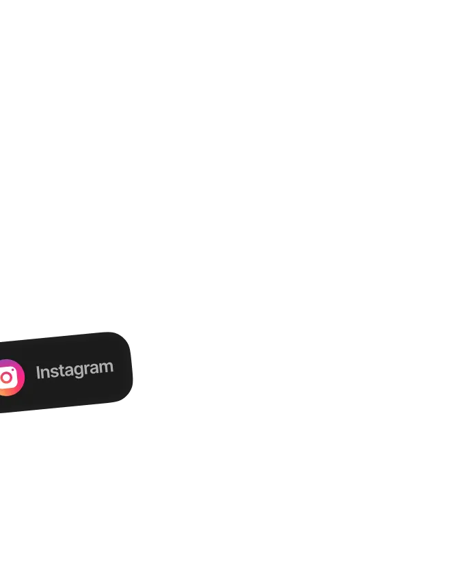 Instagram social media app icon with text on a black background.