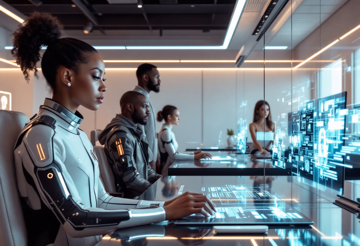 image of an office collaboration scene (for a mobility and transportation)