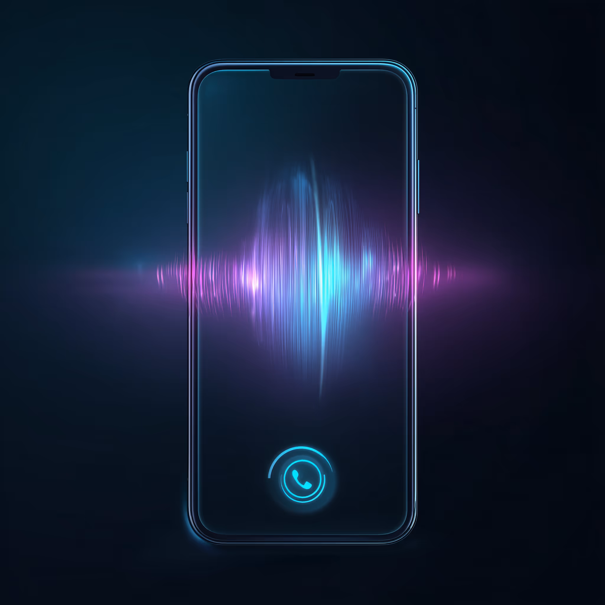 Es ist ein Schema eines Smartphones zu sehen. Mit Telefonassistenten und KI können Sie 24 Stunden 7 Tage die Woche erreichbar sein und jeder Zeit Daten der Anrufer erfasse, Termine automatisch eintragen oder Nachrichten hinterlassen lassen.