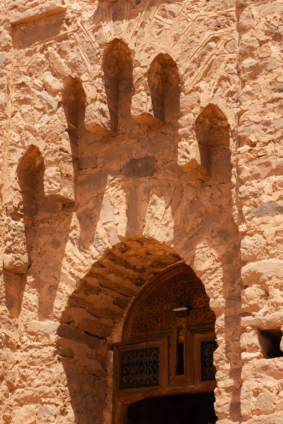 Archway of a traditional building in Morocco architecture