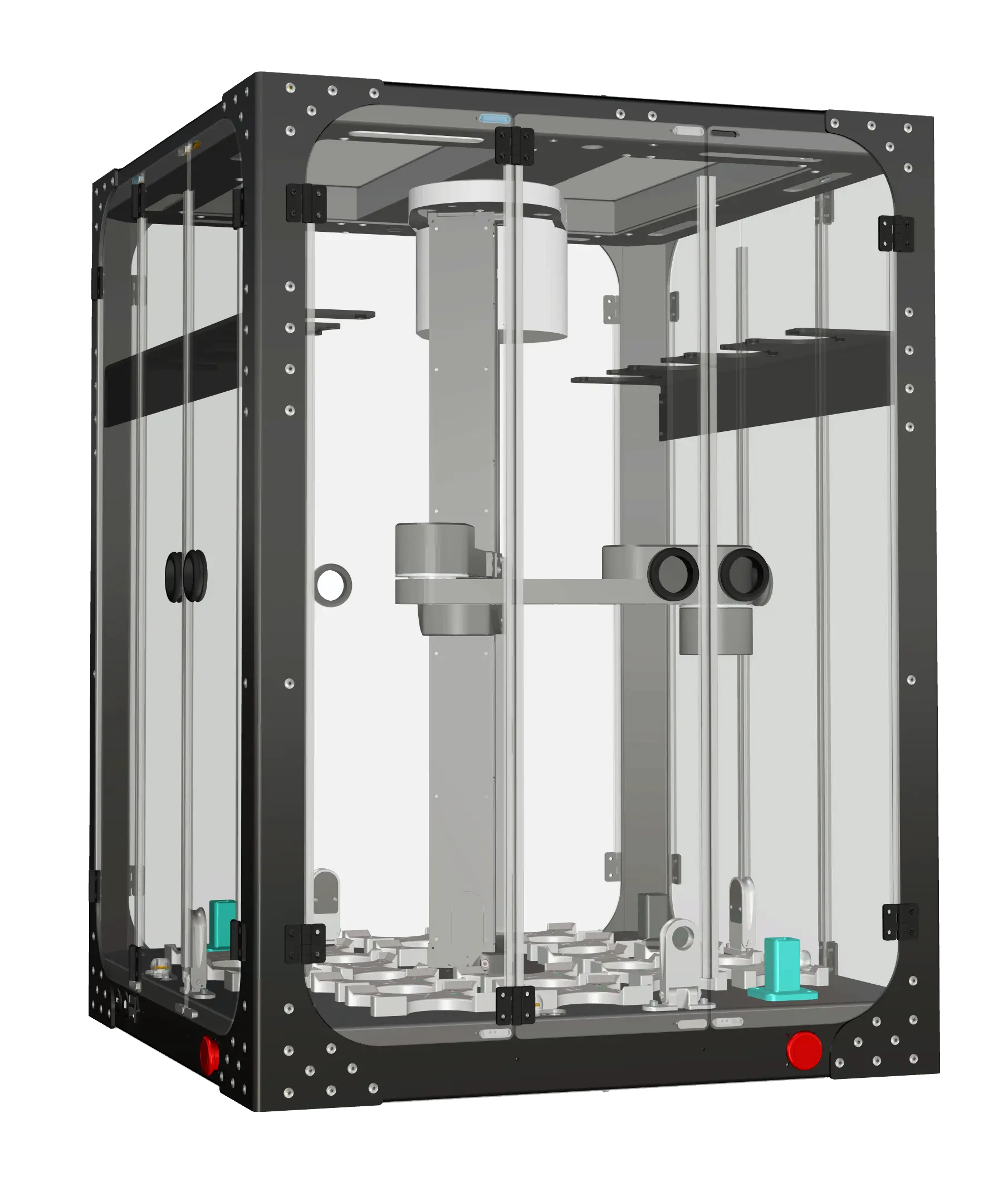 Trilobio robot performing automatic calibration to align tools and labware before execution