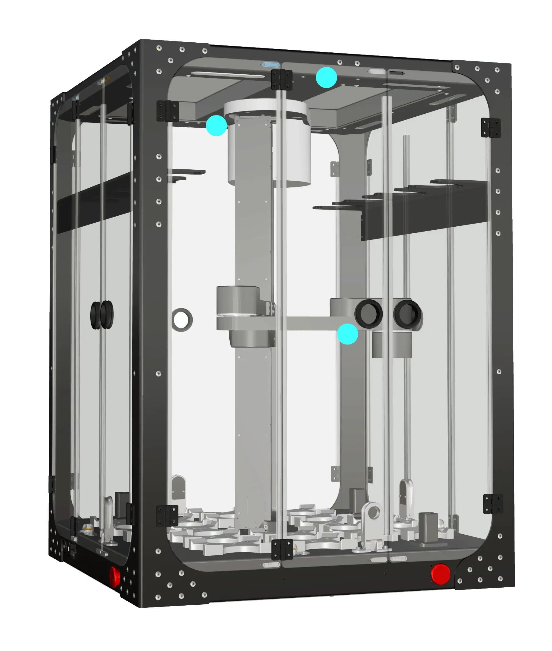 Cameras integrated into the Trilobot system to support experiment monitoring and remote observation.
