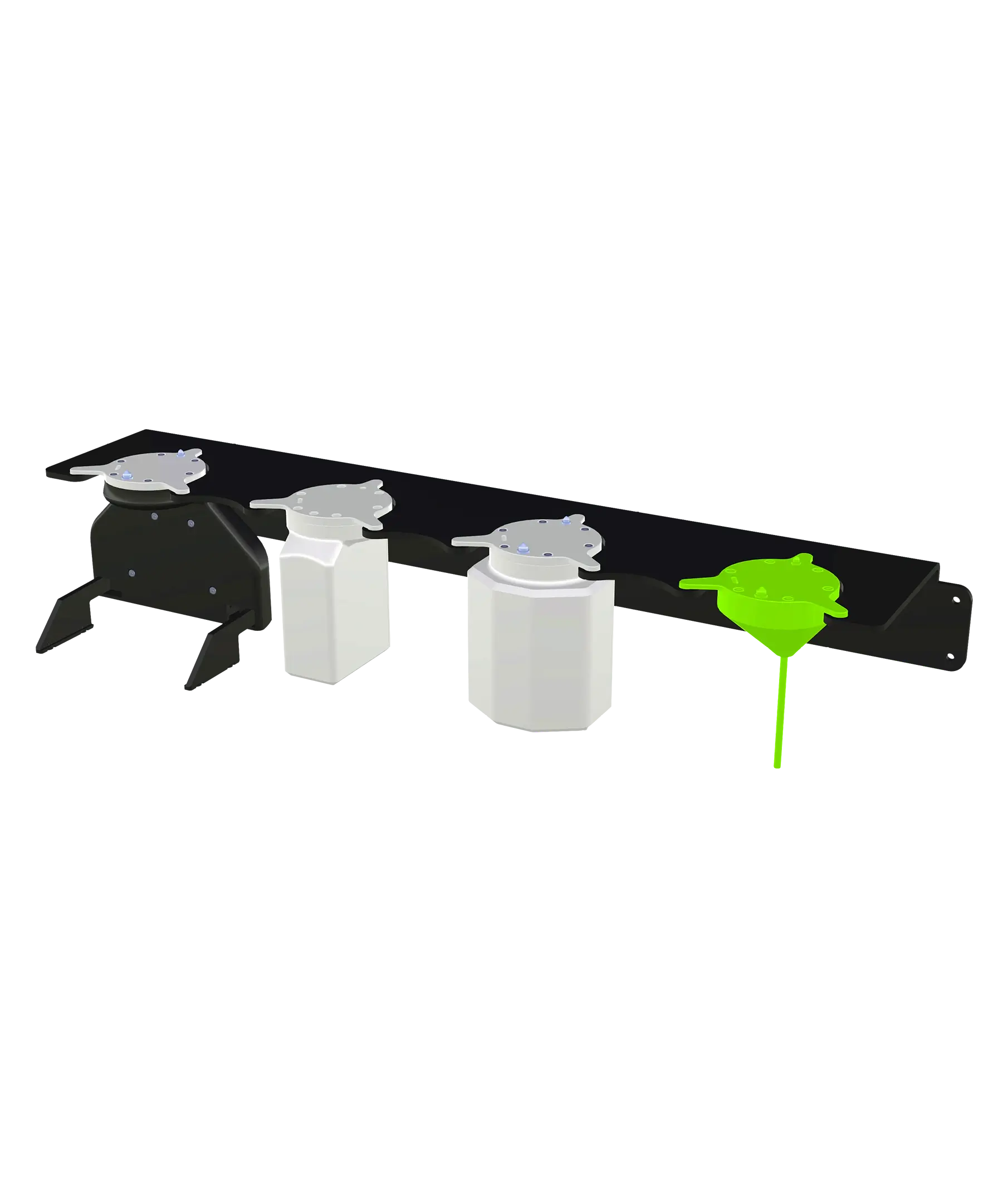 Autocalibration probe on Trilobot highlighted, illustrating automated calibration capabilities.