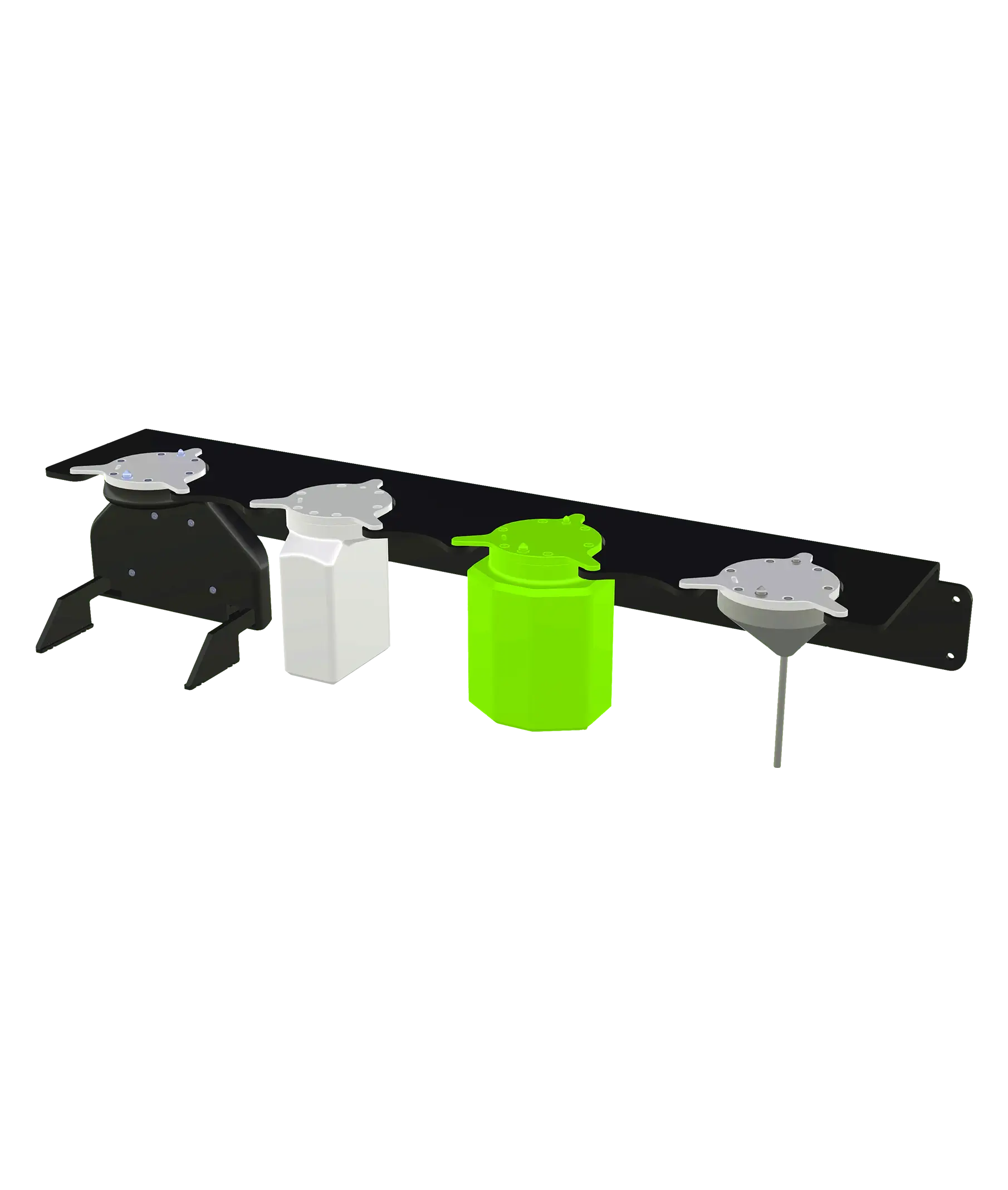 Eight-channel pipette on Trilobot highlighted, illustrating multi-channel liquid handling across lab plasticware.