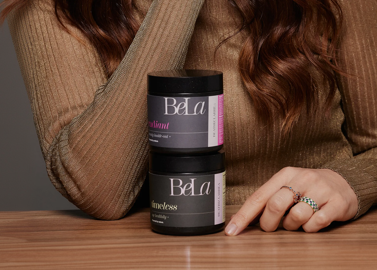 Beatriz Larrea with her supplements