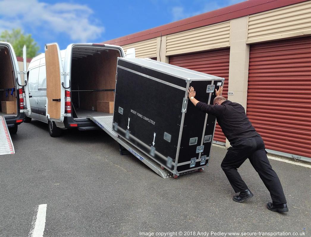 Secure Transportation moves professional concert equipment between venues.