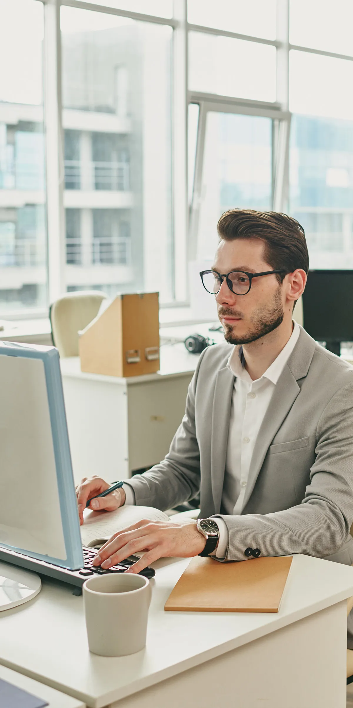 Secure Transportation's client is at his new desk on Monday morning after being transported over the weekend.