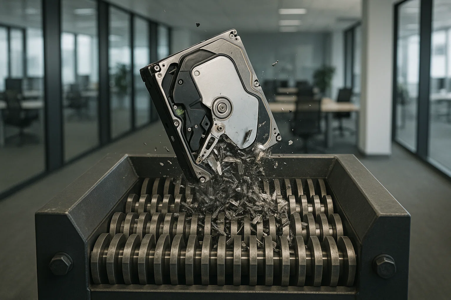 On-Site Media Shredding (HDD/Tape/SSD)