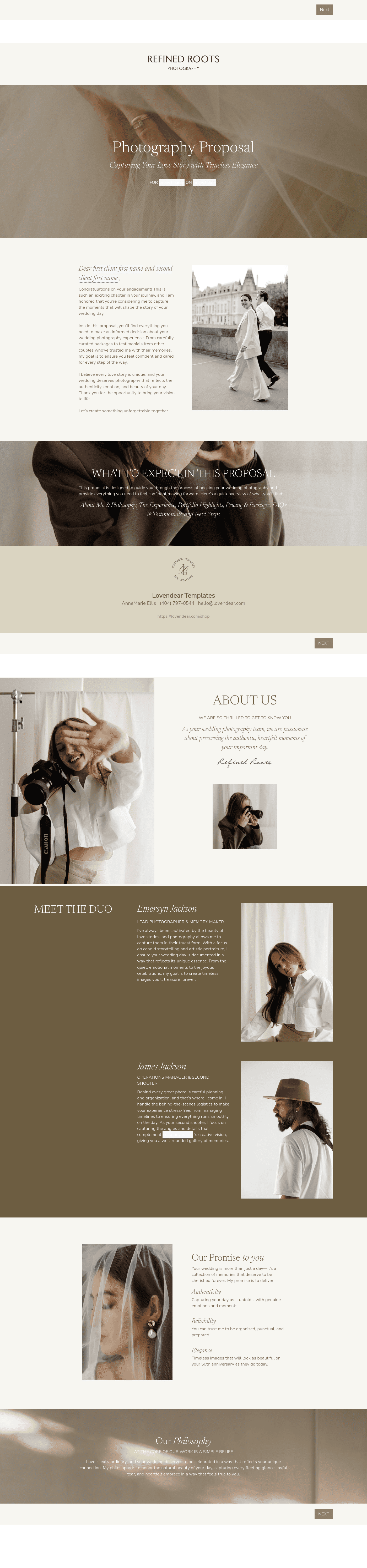 Proposal for Wedding Photographers