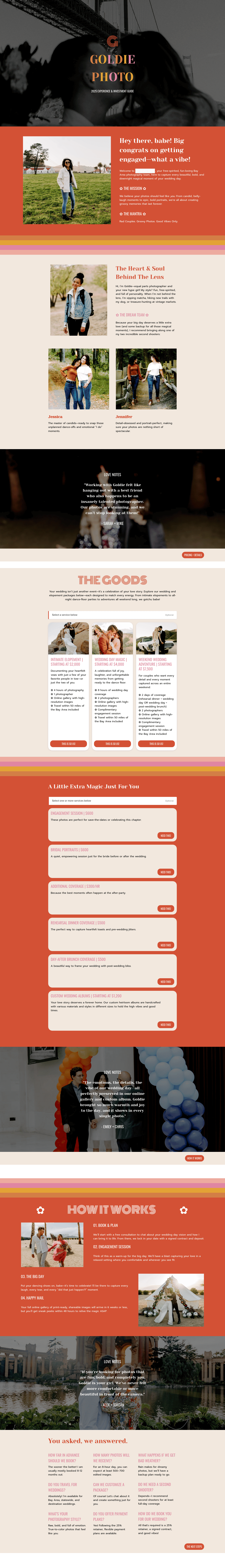 Goldie Pricing Guide for Wedding Photographers