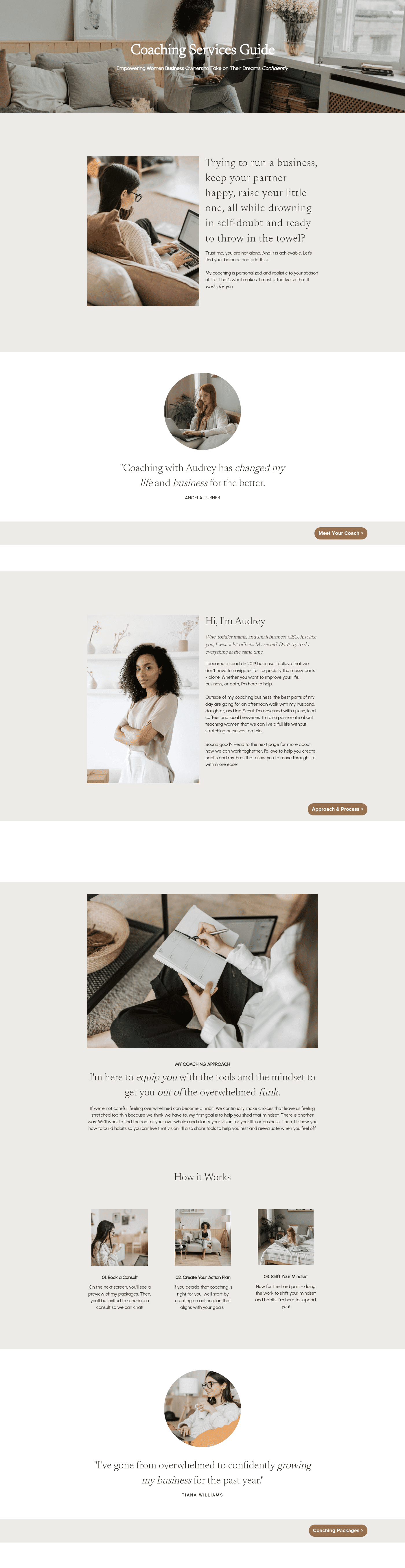 Audrey James Coaching Services Guide