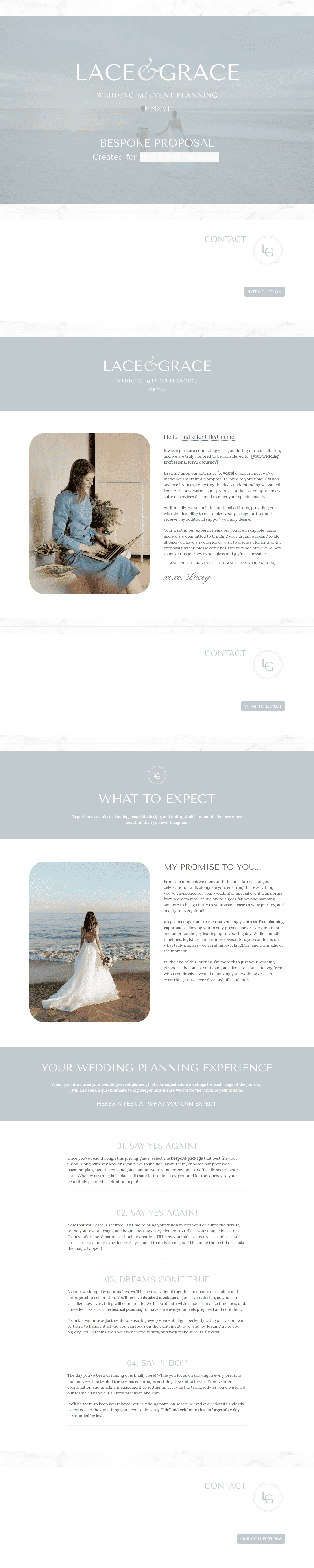 Bespoke Proposal for Wedding and Event Planners