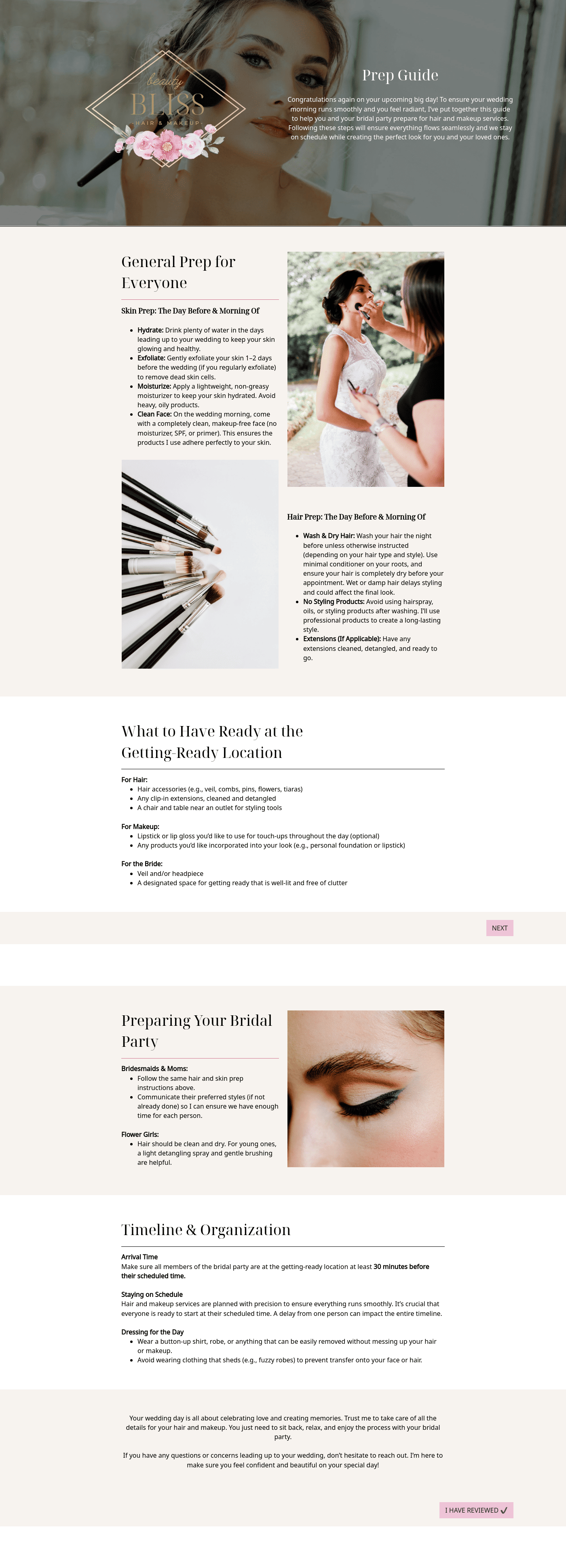 Bridal Hair & Makeup Prep Guide