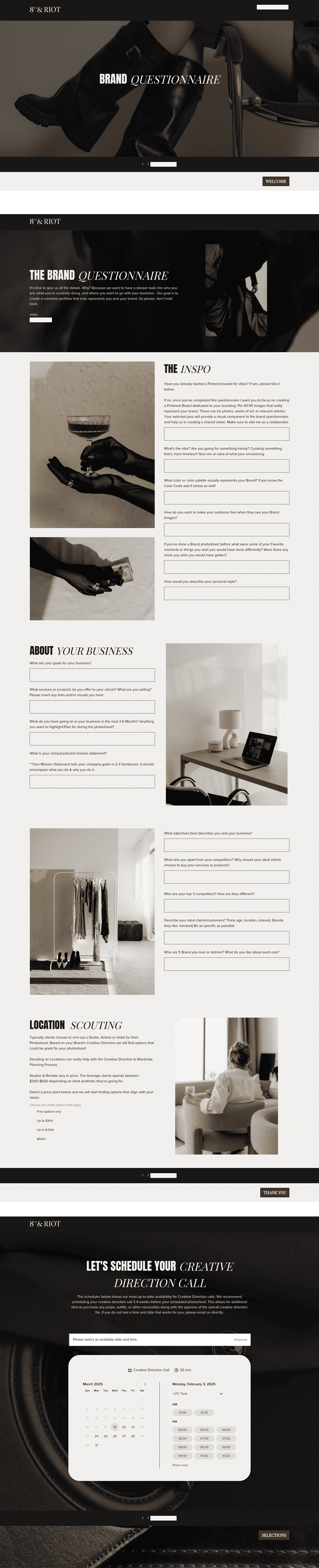 Brand Photography Questionnaire