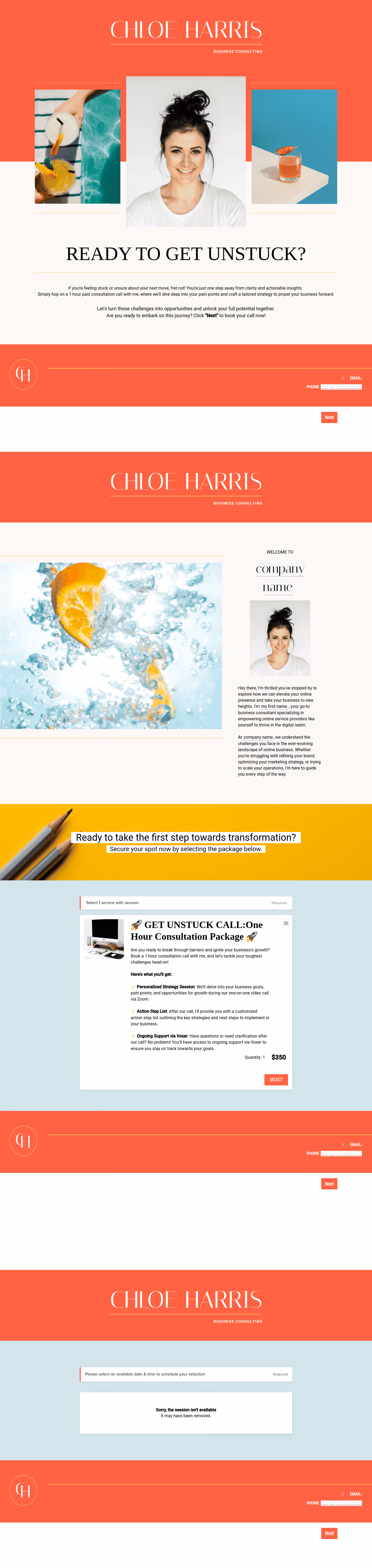 Business Consultant Booking File